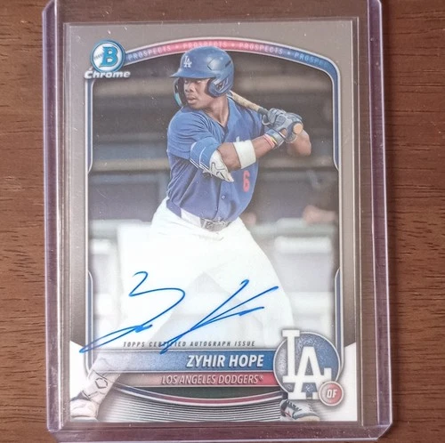 2025 Bowman Chrome Prospect Auto Zyhir Hope