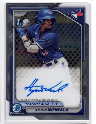 2024 Bowman Chrome Prospect Auto Arjun Nimmala, 1st Bowman