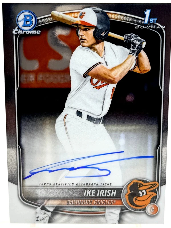 2025 Bowman Draft Chrome Prospect Auto Ike Irish, 1st Bowman
