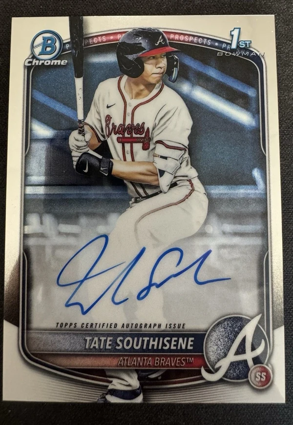 2025 Bowman Draft Chrome Prospect Auto Tate Southisene, 1st Bowman
