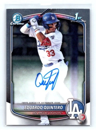 2025 Bowman Chrome Prospect Auto Eduardo Quintero, 1st Bowman