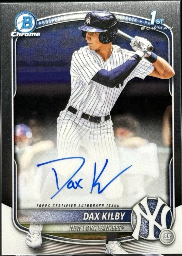 2025 Bowman Draft Chrome Prospect Auto Dax Kilby, 1st Bowman