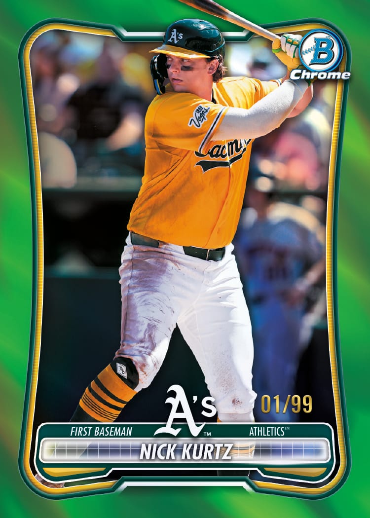 2026 Bowman Chrome Green Refractor /99 Nick Kurtz