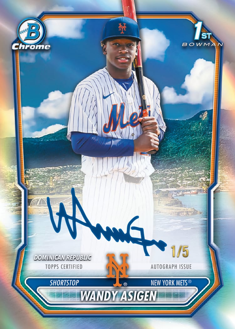 2026 Bowman Chrome International Refractor Variation Autograph Wandy Asigen 1st Bowman