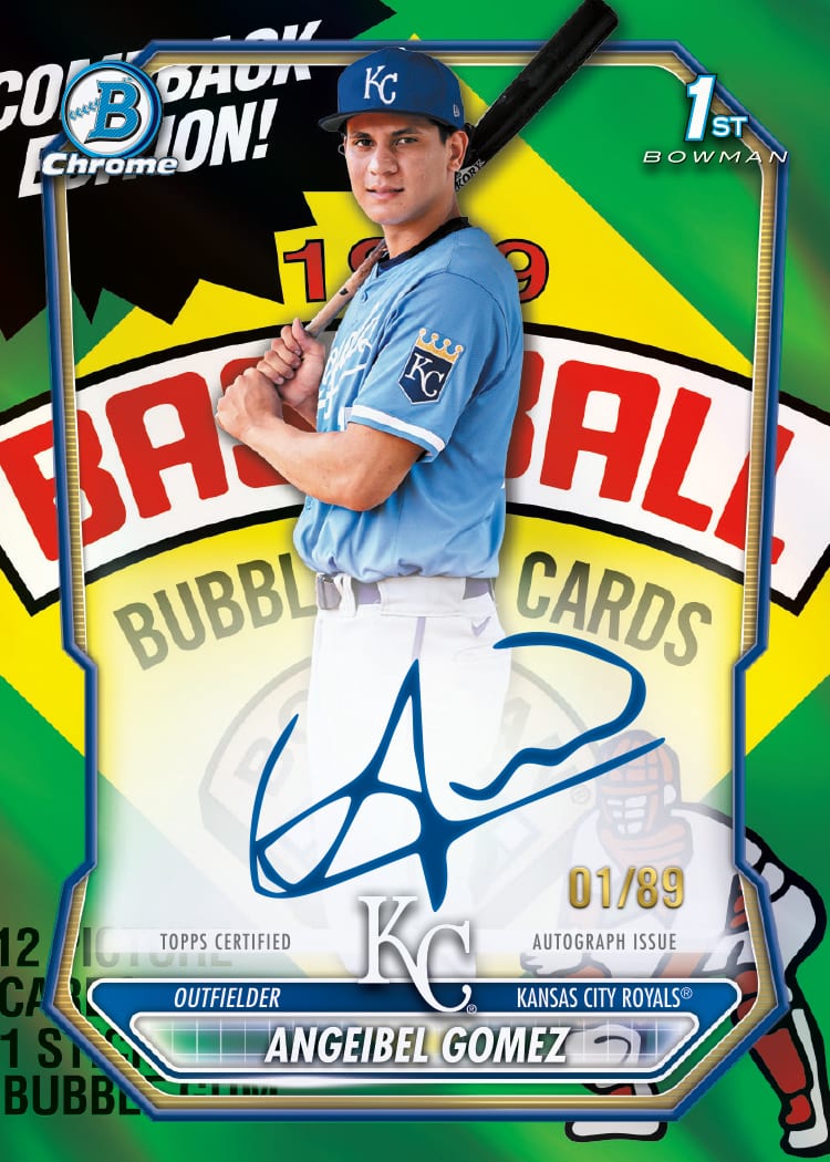 2026 Bowman Chrome PackFractor Autograph Variation Angeibel Gomez 1st Bowman