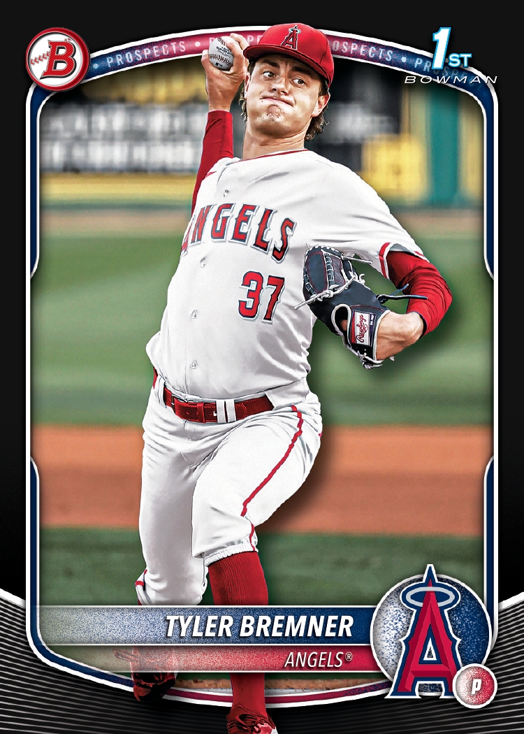 2025 Bowman Draft Baseball Tyler Bremner base card BD-37 with a black border, 1st Bowman, no serial number visible