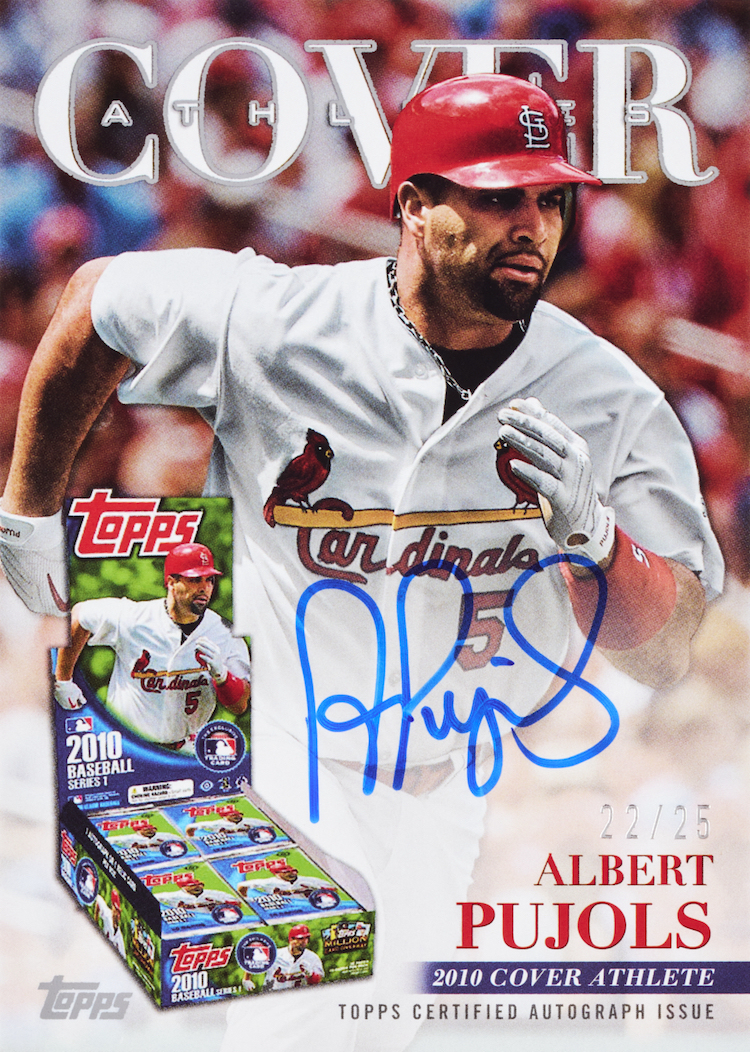 2026 Topps Series 1 Baseball Albert Pujols Cover Athletes Autograph, 2010 Cover Athlete, numbered 22/25