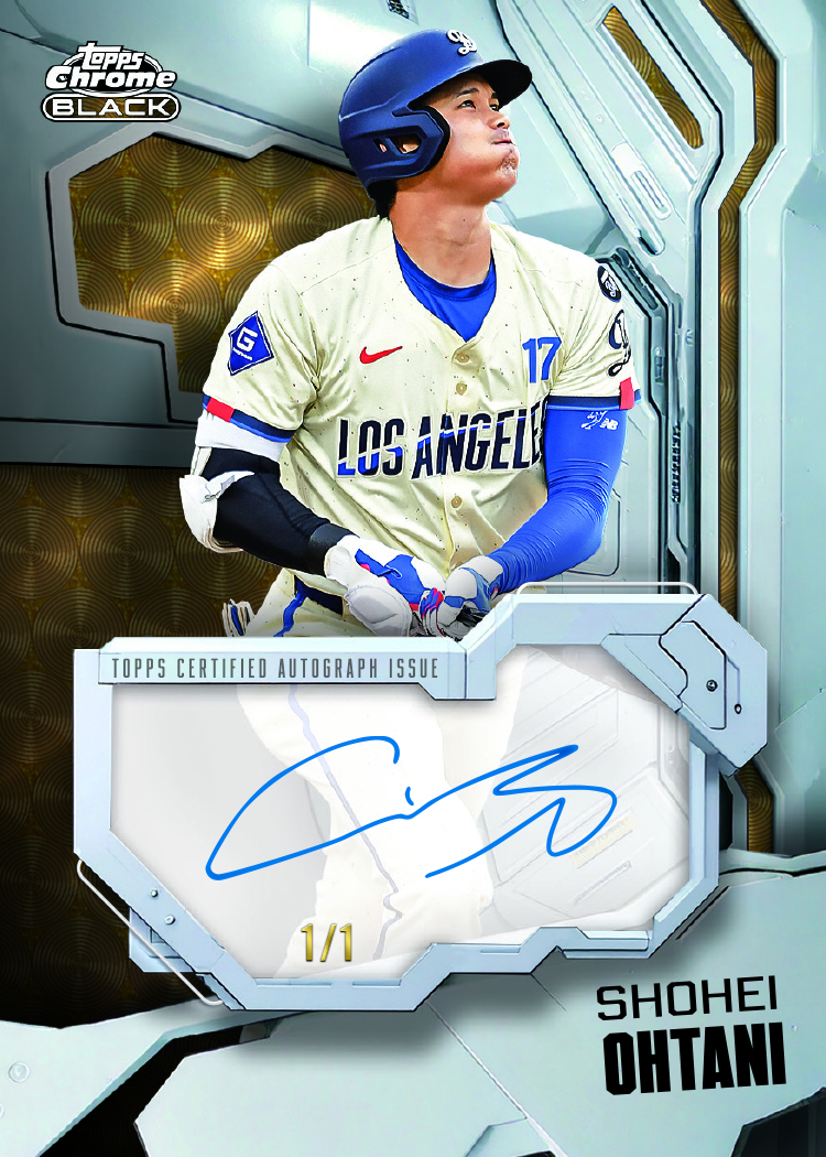 2026 Topps Chrome Black Baseball Shohei Ohtani Ivory Autographs Superfractor numbered 1/1