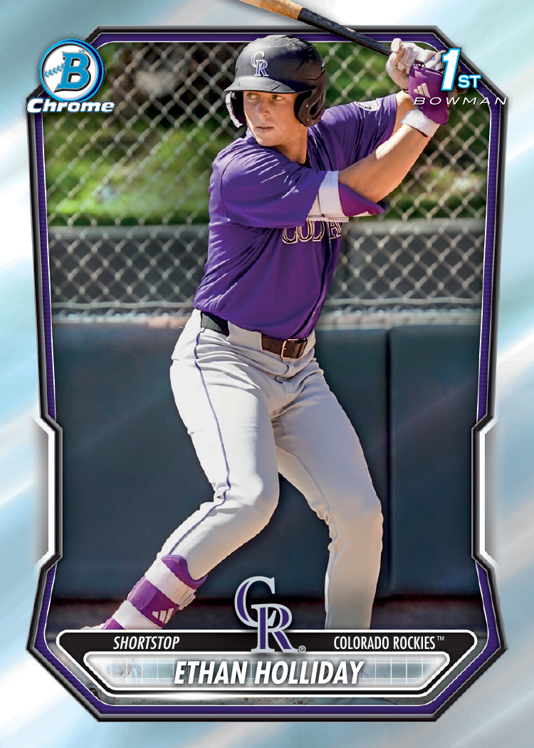 2026 Bowman Baseball Ethan Holliday Chrome Prospects BCP-1 with the 1st Bowman logo