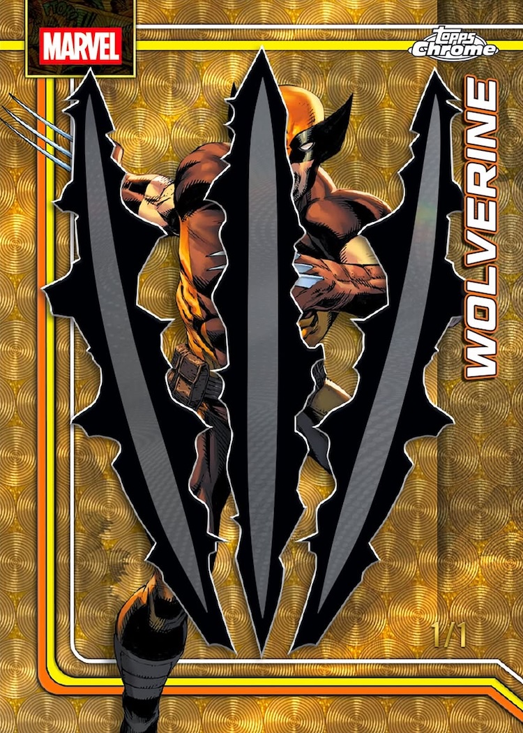 2026 Topps Chrome Marvel Comics Wolverine Base Clawed Chrome Variation Superfractor numbered 1/1