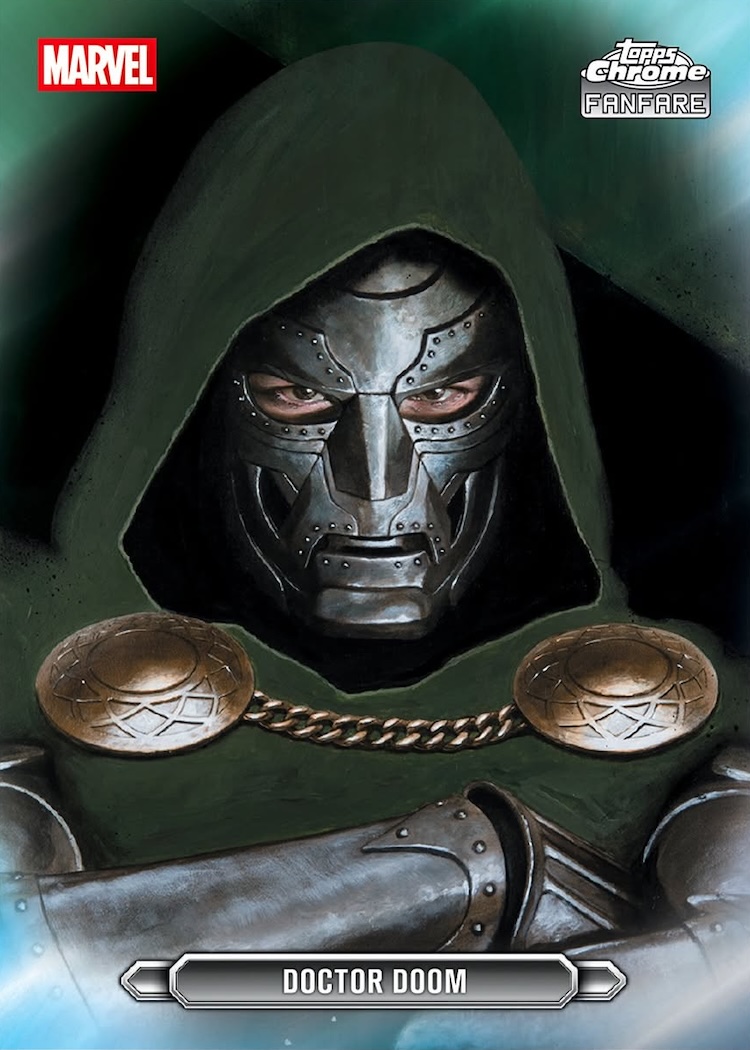 2026 Topps Chrome Marvel Comics Doctor Doom Fanfare insert