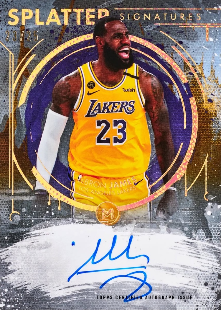 2025-26 Topps Motif Basketball LeBron James Splatter Signatures autograph numbered 23/25
