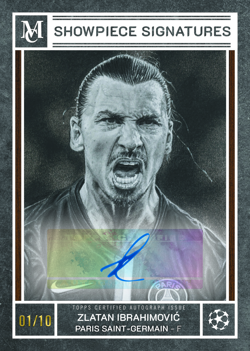 2025-26 Topps Museum Collection UEFA Club Competitions Zlatan Ibrahimović Showpiece Signatures autograph numbered 01/10
