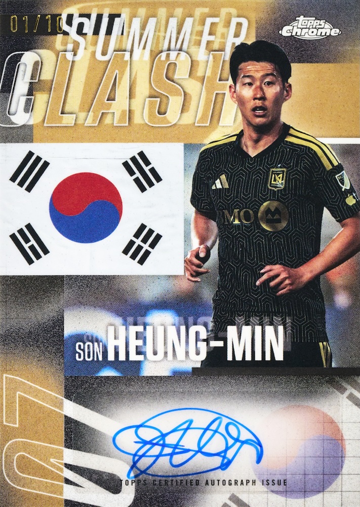 2026 Topps Chrome MLS Son Heung-Min Summer Clash Autographs numbered 01/10