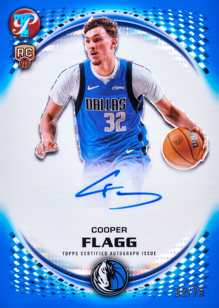 2025-26 Topps Pristine Basketball Cooper Flagg rookie autograph numbered 32/75