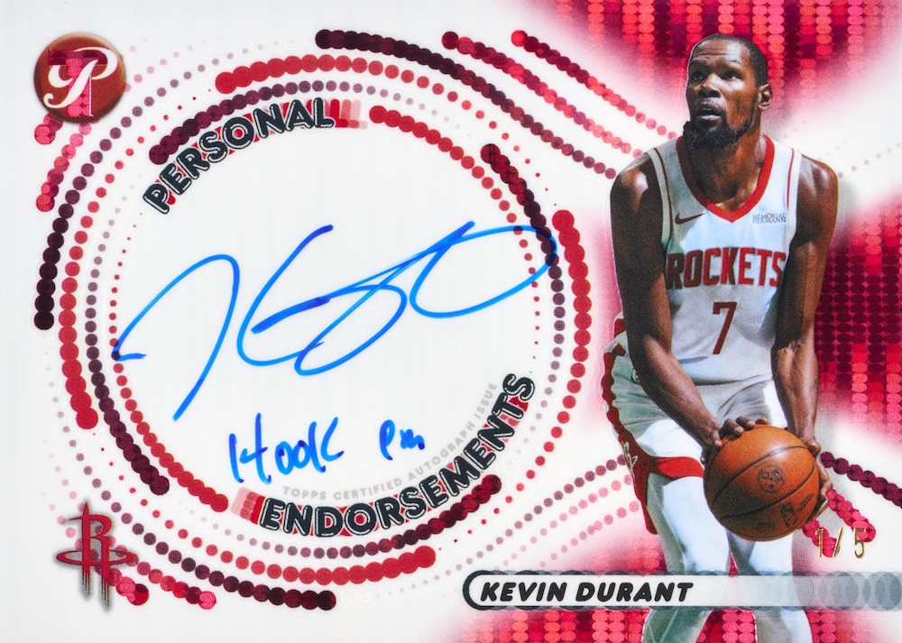 2025-26 Topps Pristine Basketball Kevin Durant Personal Endorsements autograph numbered 1/5