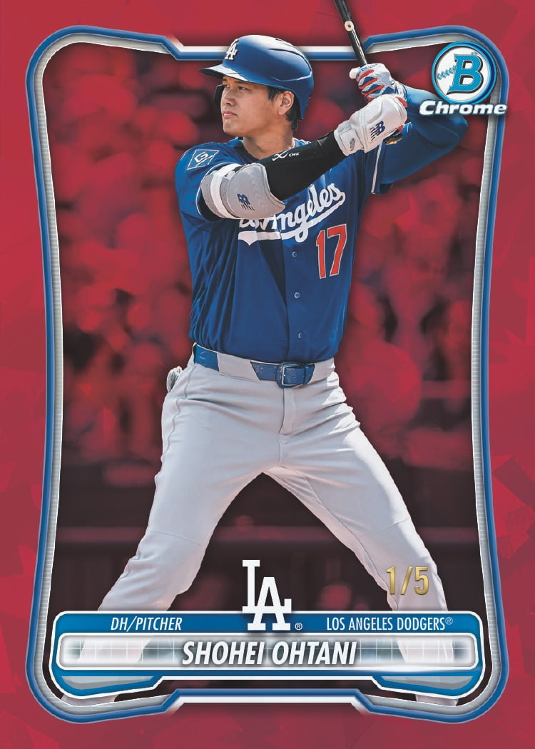 2026 Bowman Chrome Sapphire Shohei Ohtani Red Sapphire numbered 1/5