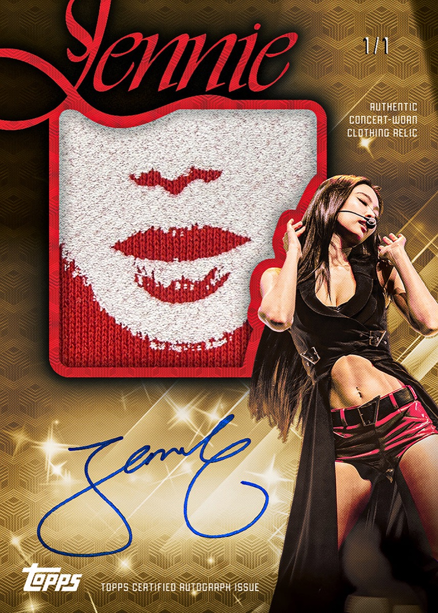 2026 Topps Chrome x Jennie Concert Autograph-Relic numbered 1/1