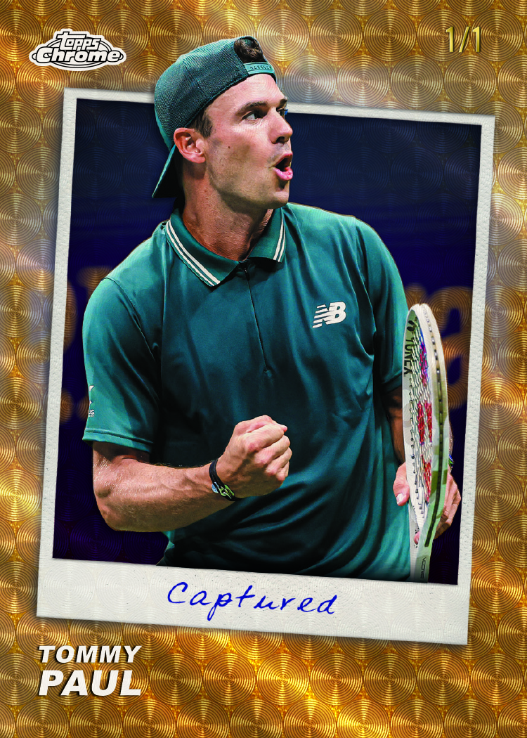 2026 Topps Chrome Tennis Tommy Paul Captured numbered 1/1