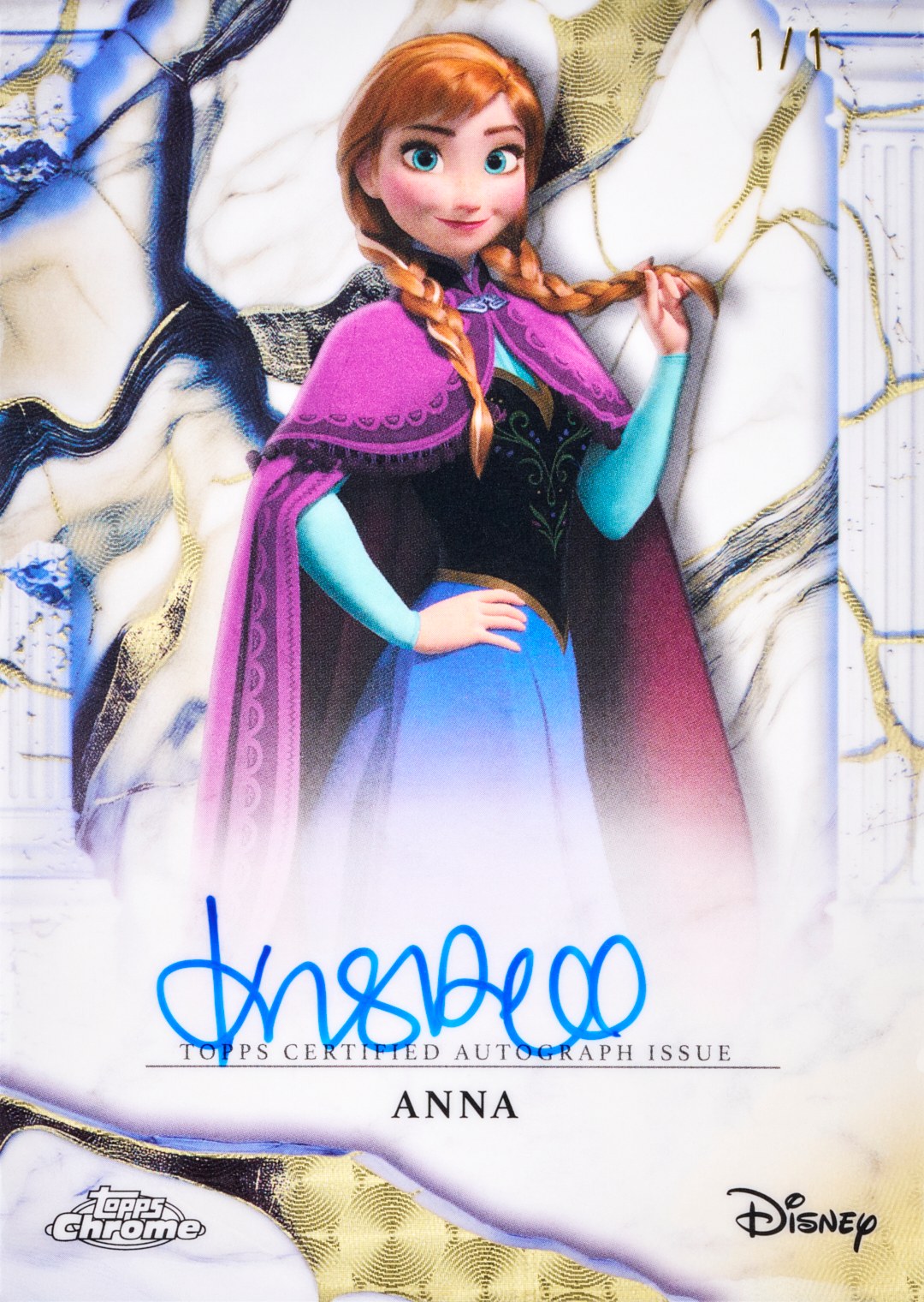 2026 Topps Vault Disney Immortal Autographs Anna autograph numbered 1/1