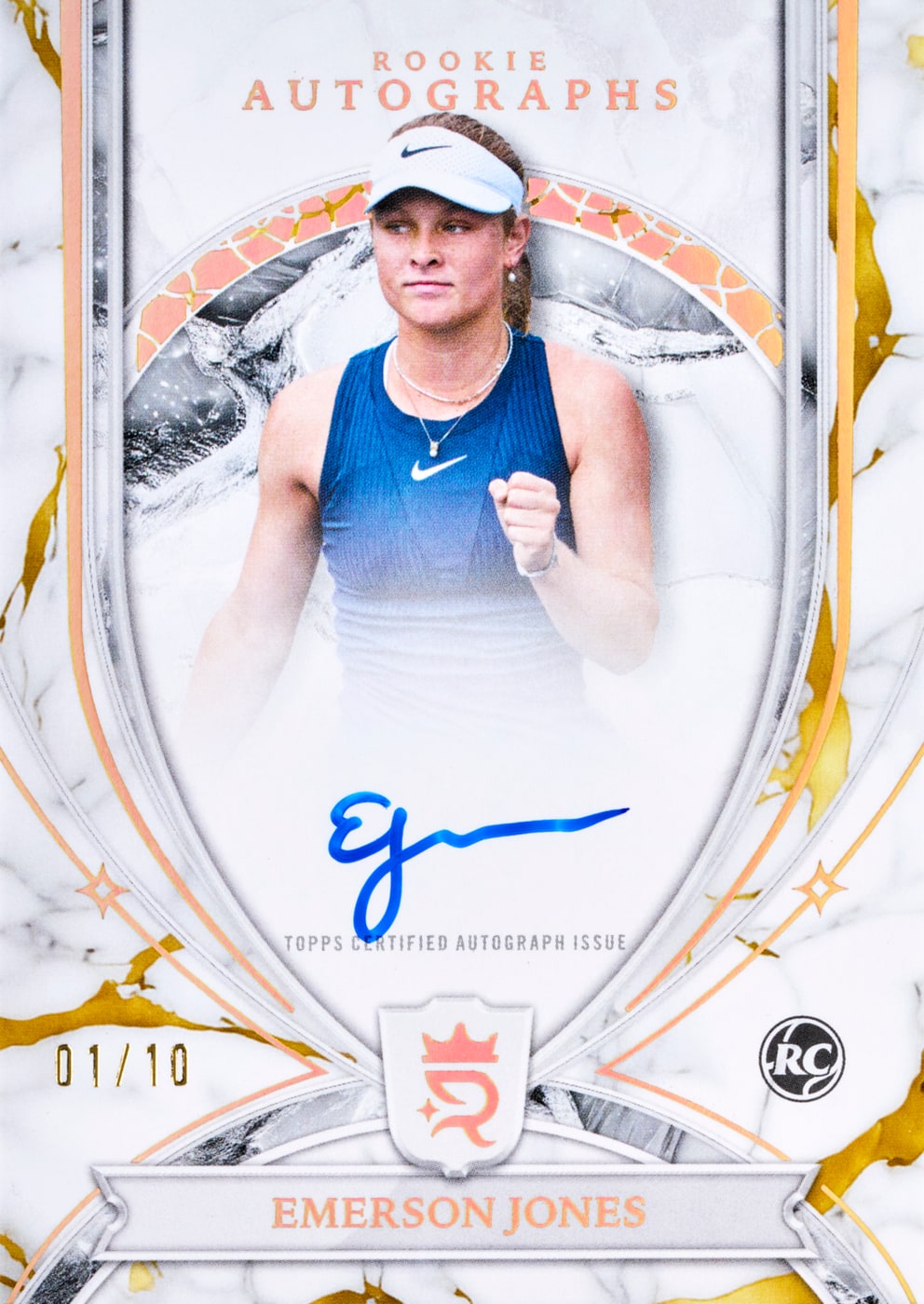 2026 Topps Royalty Tennis Emerson Jones Rookie Autographs numbered 01/10