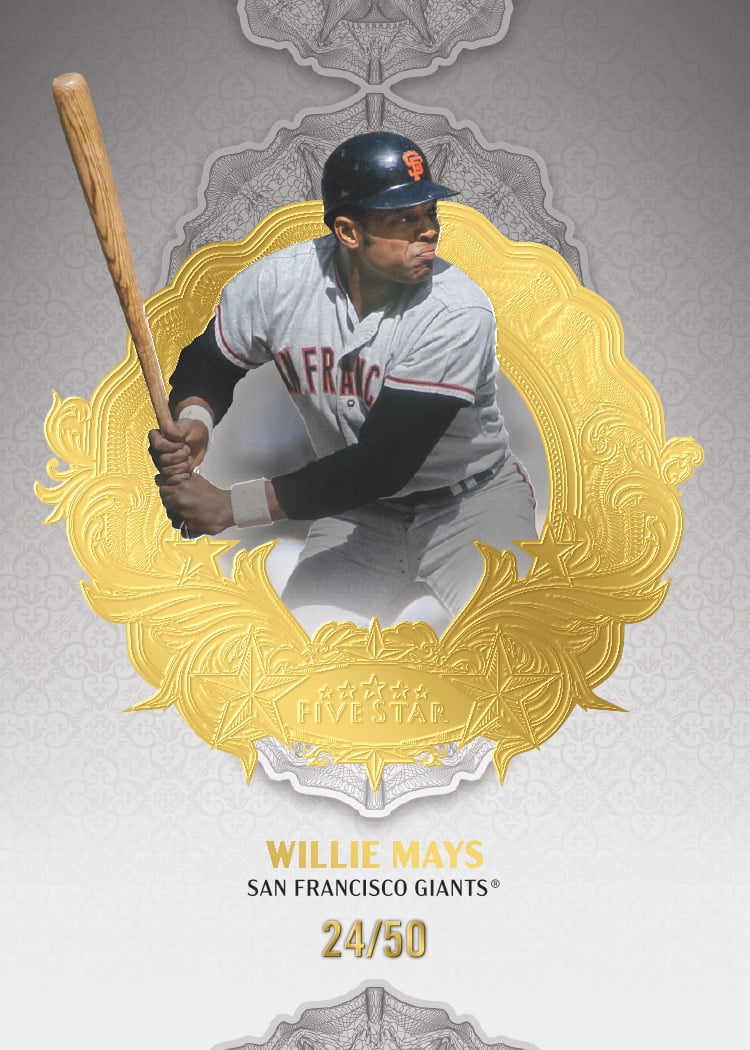 2026 Topps Five Star Baseball Willie Mays base card numbered 24/50
