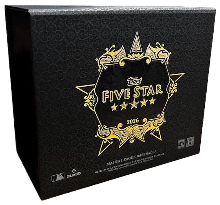 2026 Topps Five Star Baseball hobby box, six cards per box