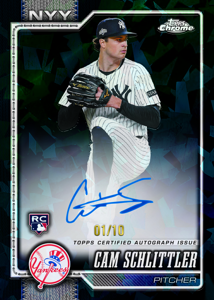 2026 Topps Chrome Sapphire base card Cam Schlittler