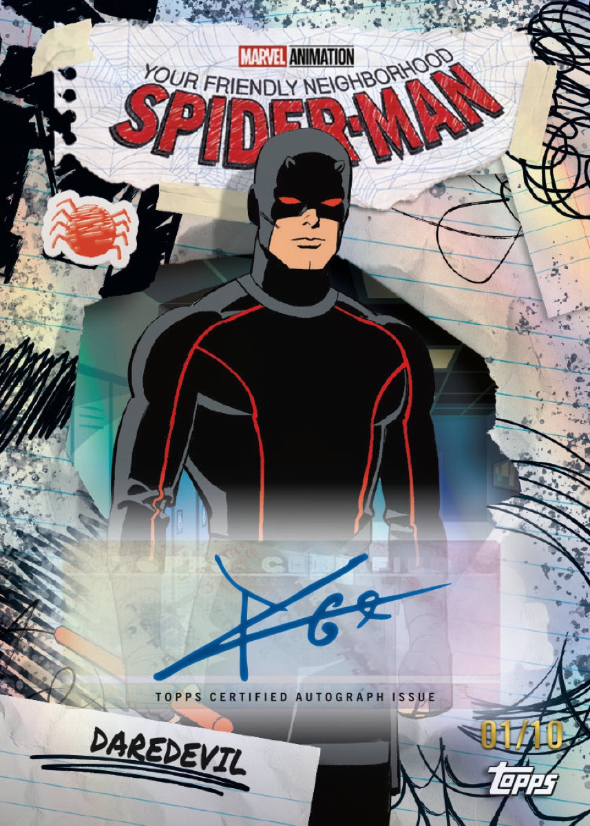 2026 Topps Neon Marvel Charlie Cox Voice Actor Autograph numbered 01/10