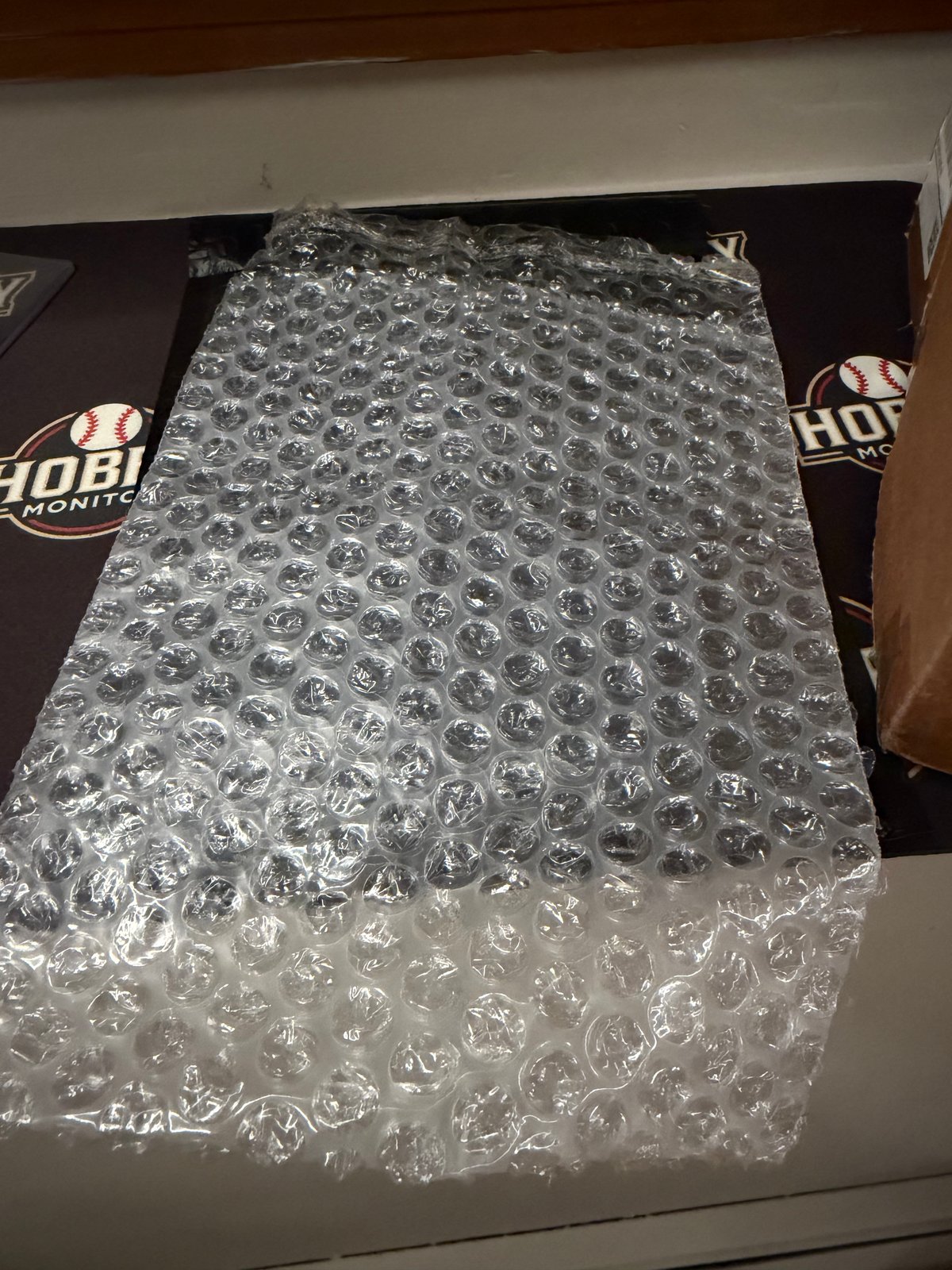 Bubble wrap padding in a box