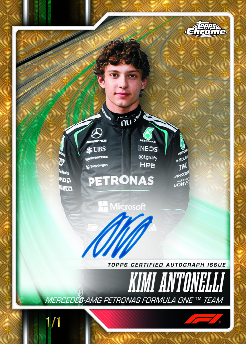 2026 Topps Chrome Formula 1 Kimi Antonelli Chrome Autographs SuperFractor 1/1